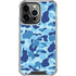 Light Blue Street Camo iPhone 16 Pro Clear Case